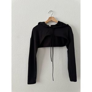 Soft black hoodie shrug
